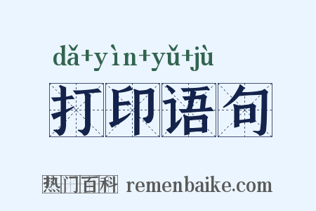 打印语句是什么意思的图片